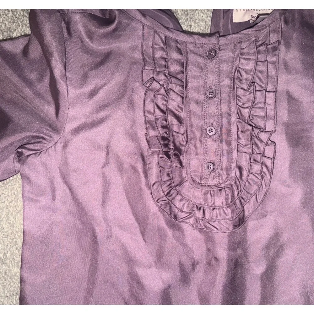Stella McCartney for Gap Silk Dress Sz 10 Drop Waist Pleated Ruffle Luxury nwt